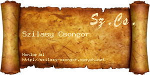 Szilasy Csongor névjegykártya