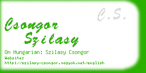 csongor szilasy business card